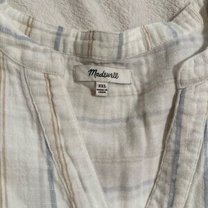 Madewell Striped V-Neck Top